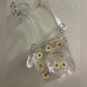 Urban outfitters instax camera bag with pressed flowers